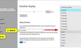 Cách thay đổi thời gian chờ cho headset Mixed Reality trong Windows 10