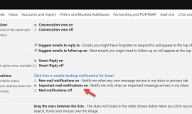 Cách nhận thông báo Gmail mới trên máy tính
